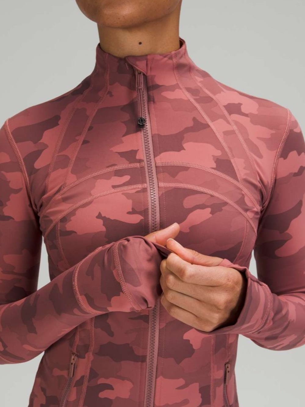Lululemon Pink Camo Zip Up Jacket